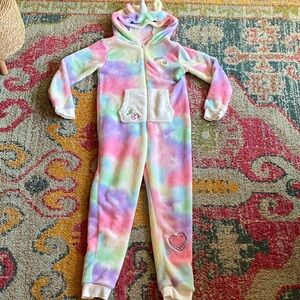 BMagical Pastel Rainbow Kids One Piece Fleece Onesie